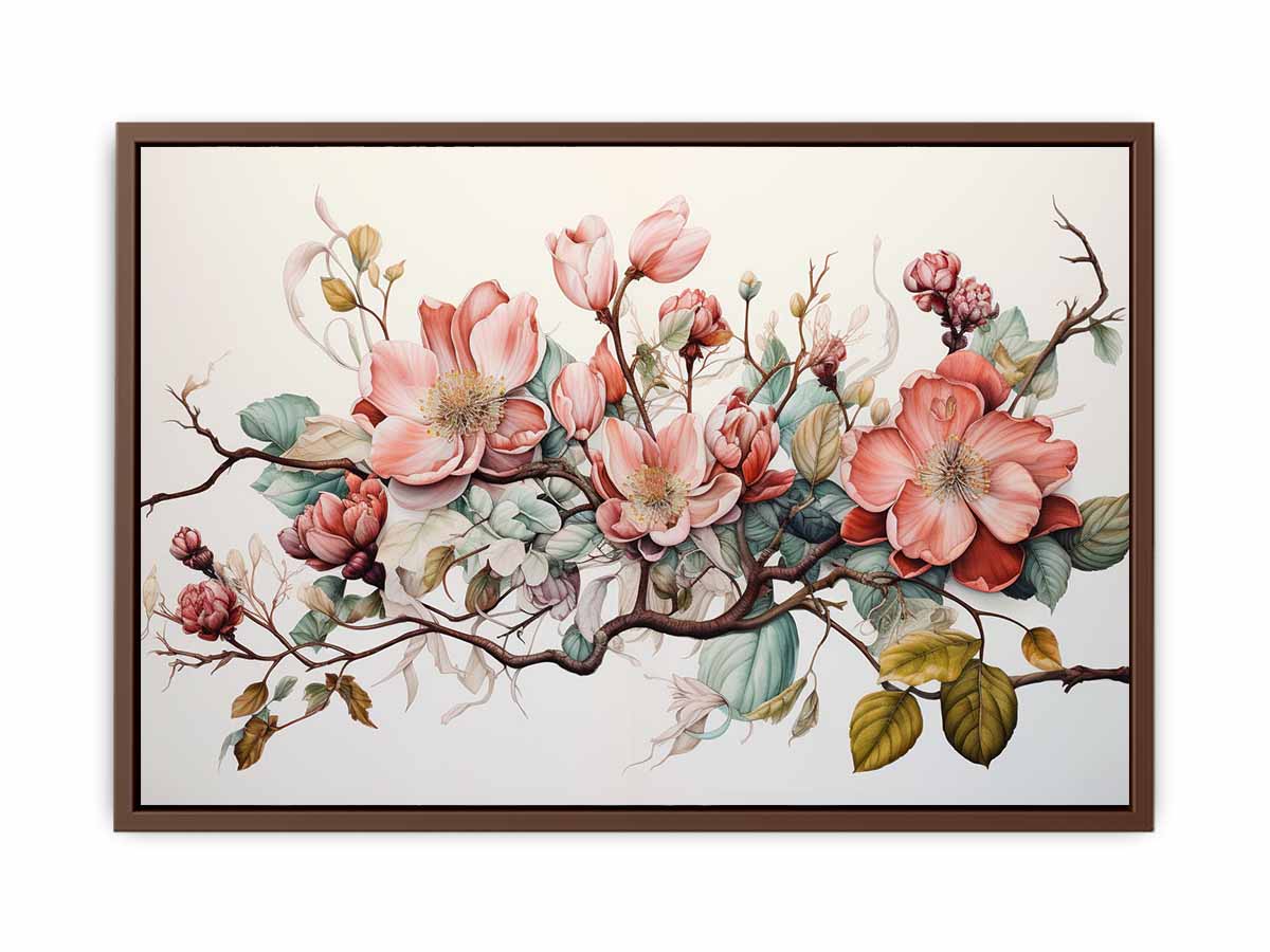 Flower Art Canvas Print Premium Framed by JetGirl Art - Rosetta Creative Boutique